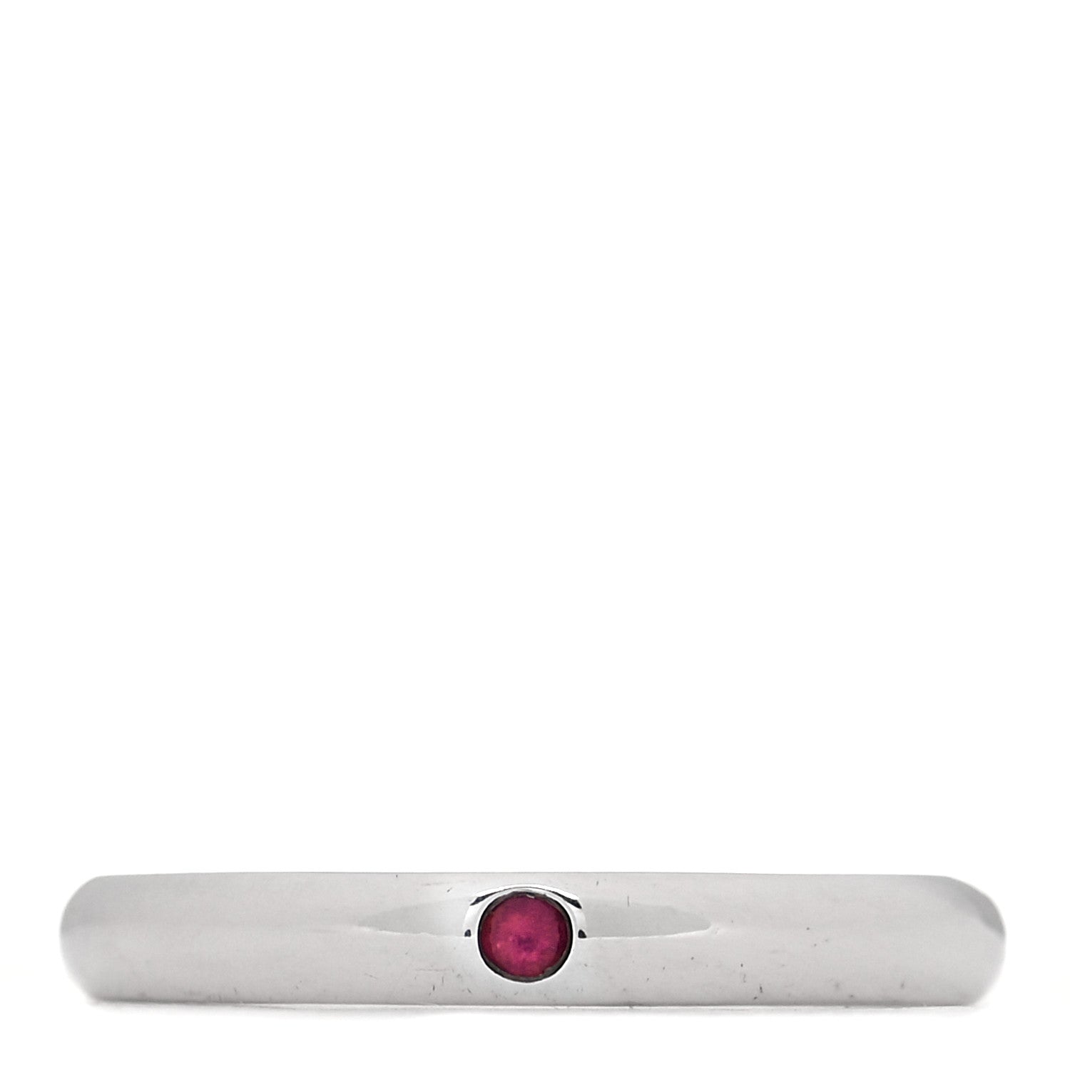 Tiffany Sterling Silver Ruby Elsa Peretti Band Ring 50 5.5 1 of 4