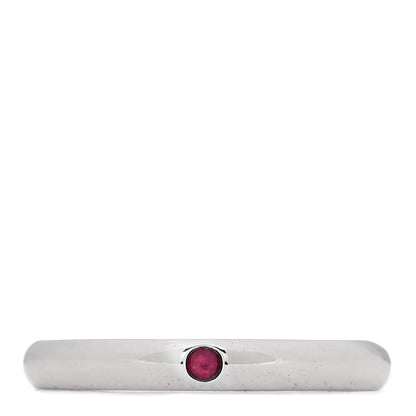 Tiffany Sterling Silver Ruby Elsa Peretti Band Ring 50 5.5 1 of 4