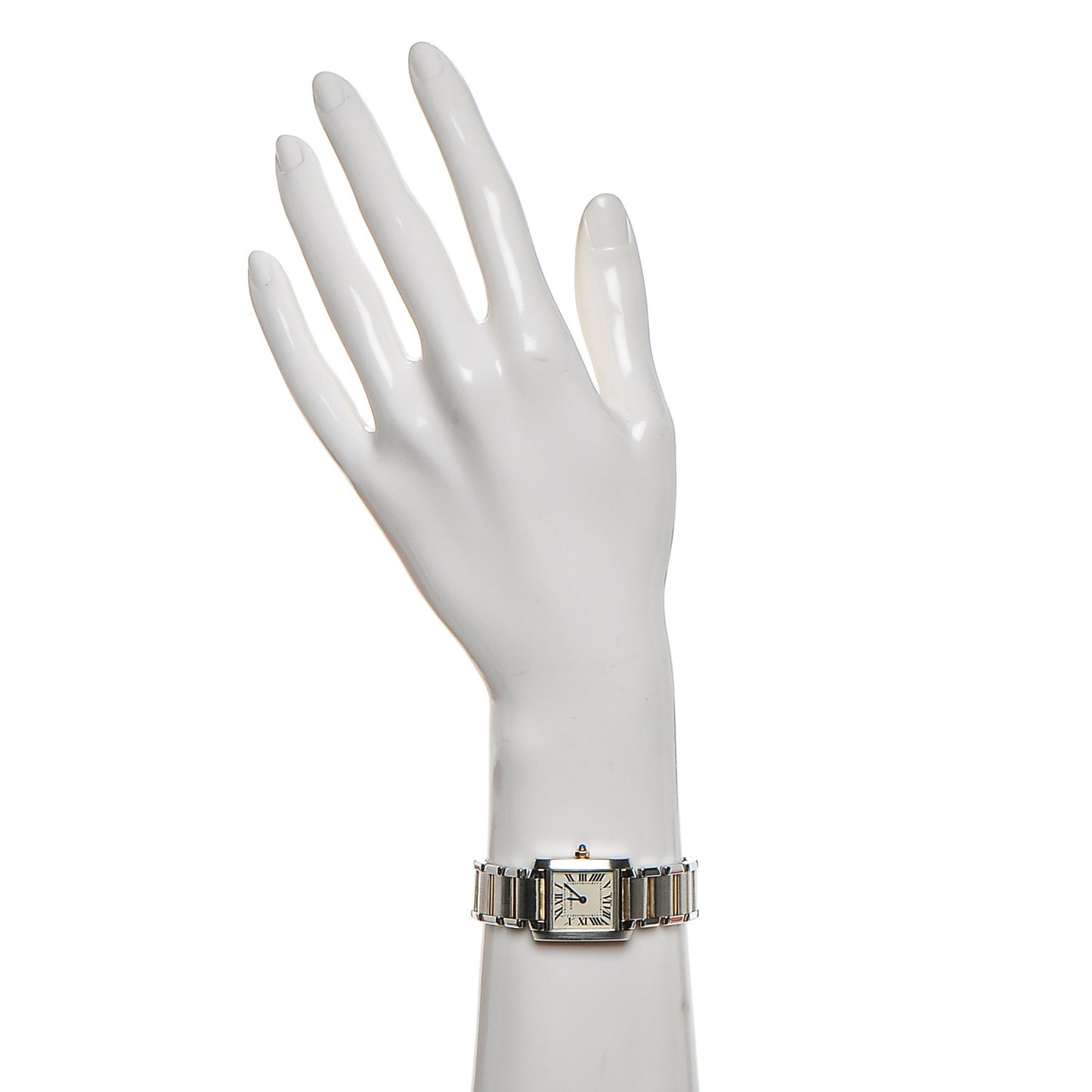 Stainless Steel 18K Yellow Gold 20mm Tank Francaise Quartz Watch