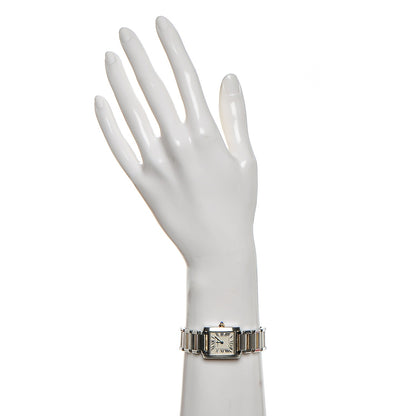 Cartier Stainless Steel 18K Yellow Gold 20mm Tank Francaise Quartz Watch 2 of 8