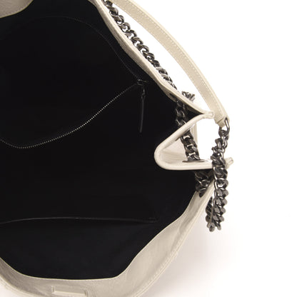 Saint Laurent Crinkled Calfskin Matelasse Monogram Niki Shopper Tote Crema Soft 7 of 9