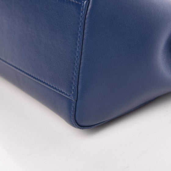 Fendi Nappa Mini Peekaboo Iconic Satchel True Blue 11 of 11