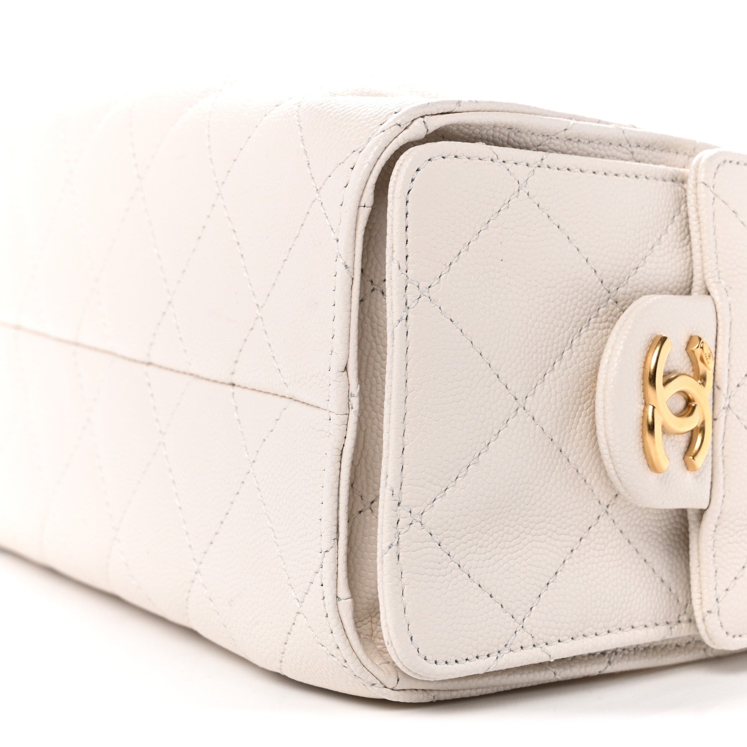 Chanel Caviar Quilted Mini Chanel 25 Handbag White 10 of 10