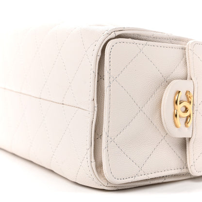 Chanel Caviar Quilted Mini Chanel 25 Handbag White 10 of 10