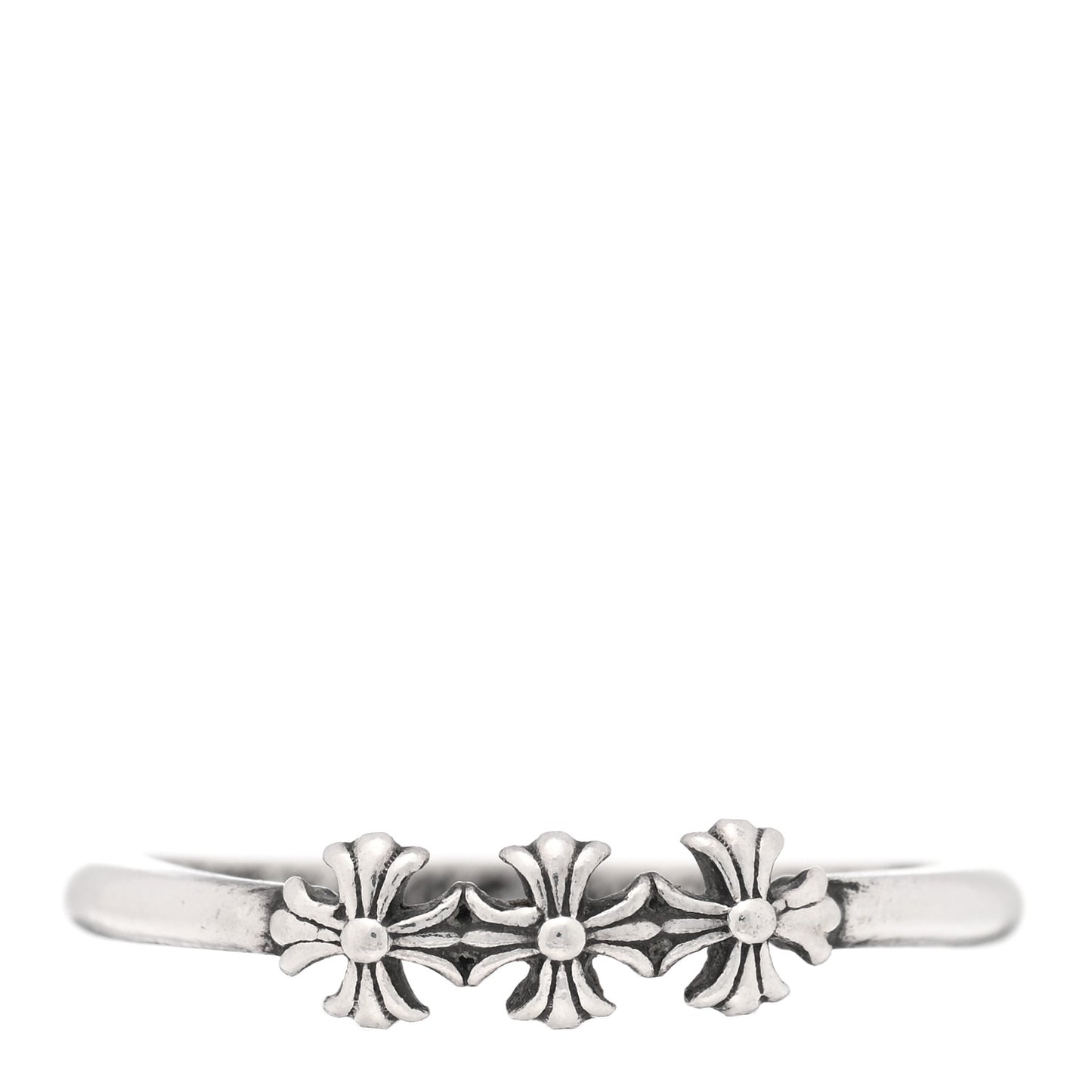 Sterling Silver 3 Maltese Cross Bubblegum Ring 51 5.75