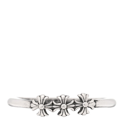 Chrome Hearts Sterling Silver 3 Maltese Cross Bubblegum Ring 51 5.75 1 of 4