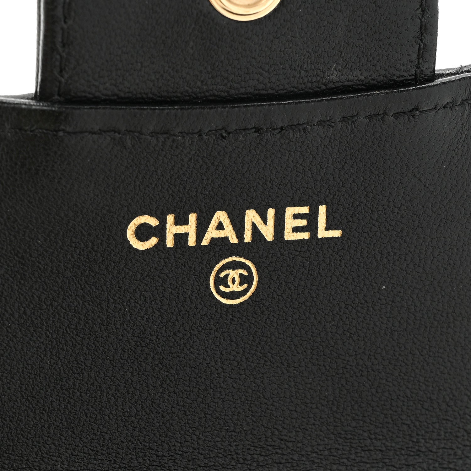 Chanel Lambskin Quilted Top Handle Flap Coin Purse With Chain Black 6 of 15