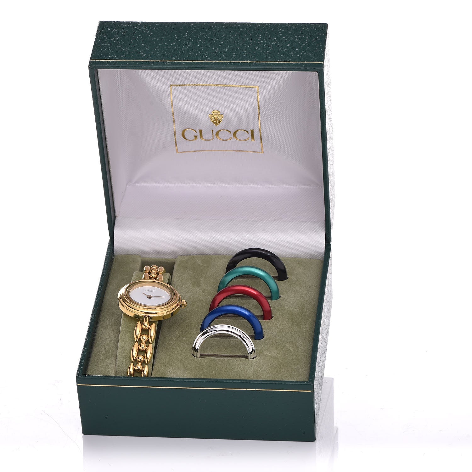 Gucci Stainless Steel 26mm Rice Link Interchangeable Bezel Quartz Watch 9 of 9