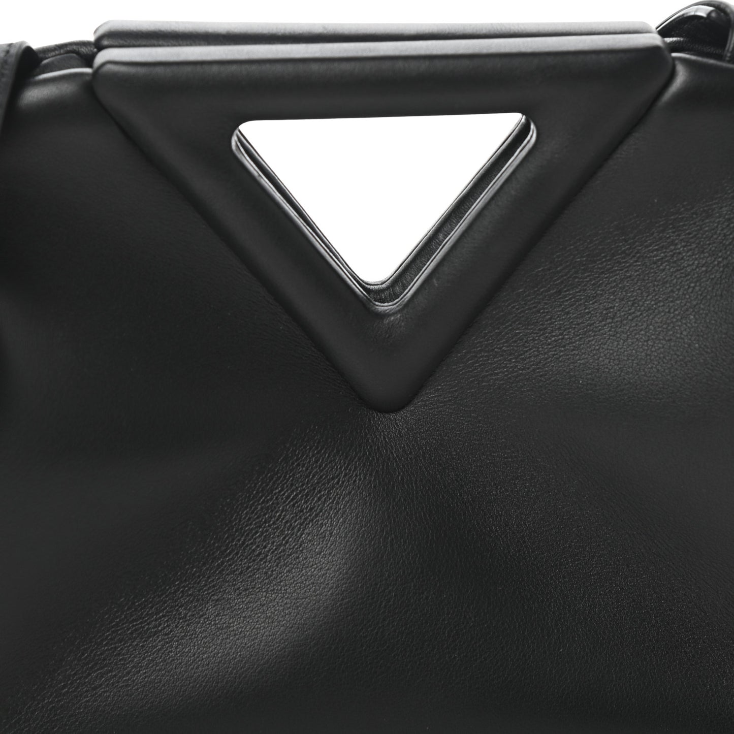 Calfskin Small The Point Triangle Bag Black