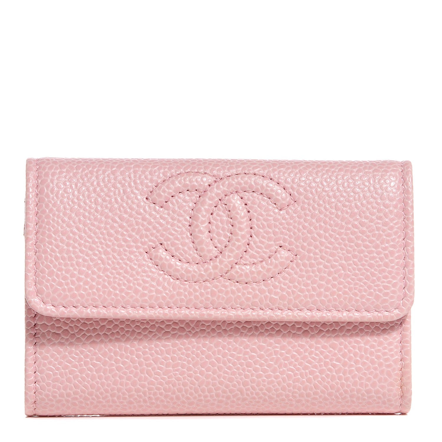 Chanel Caviar CC Timeless Card Holder Pink 1 of 9