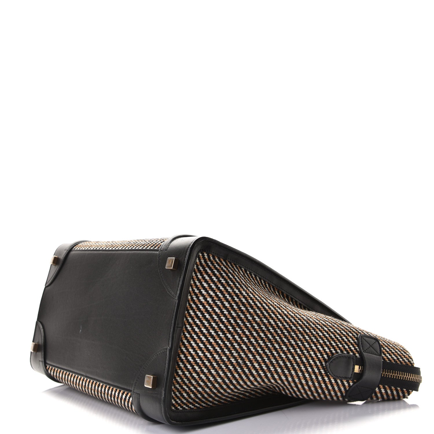 Celine Twill Smooth Calfskin Mini Luggage Dune Black 8 of 9