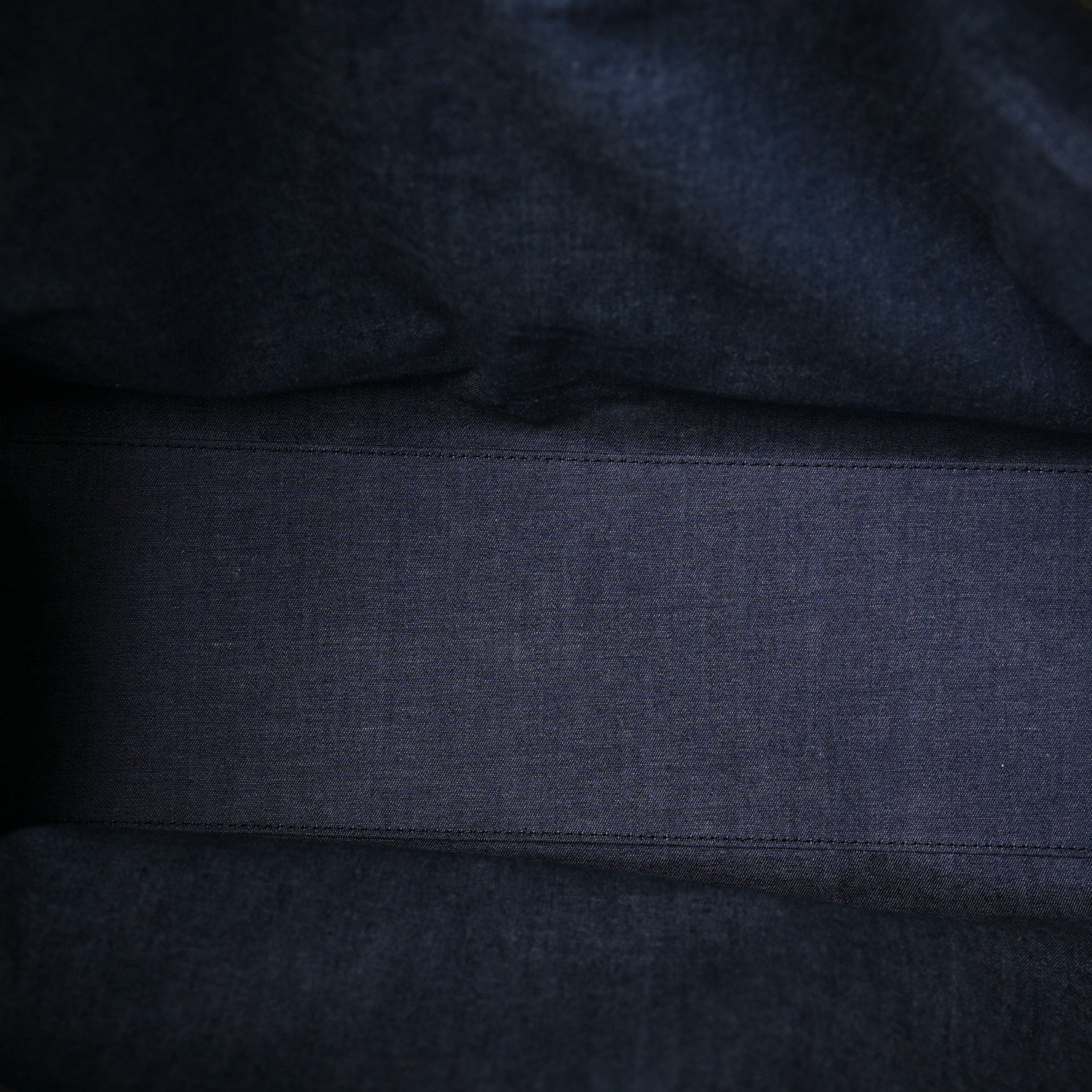 Chanel Calfskin Stitched Maxi Logo Bowling Bag Black 5 of 8