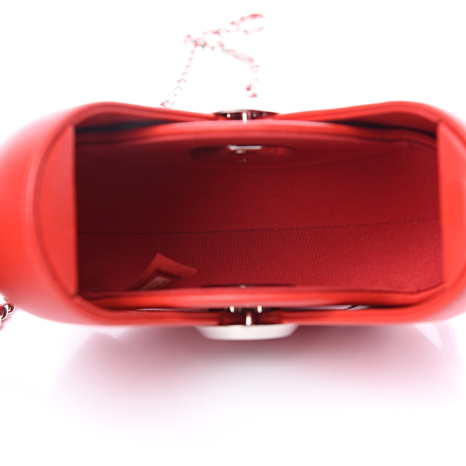 Chanel Lambskin Evening In the Air Bag Red 4 of 8