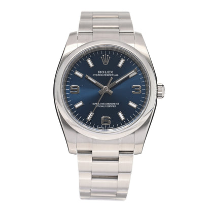 Rolex Stainless Steel 34mm Oyster Perpetual Watch Blue 114200 1 of 4