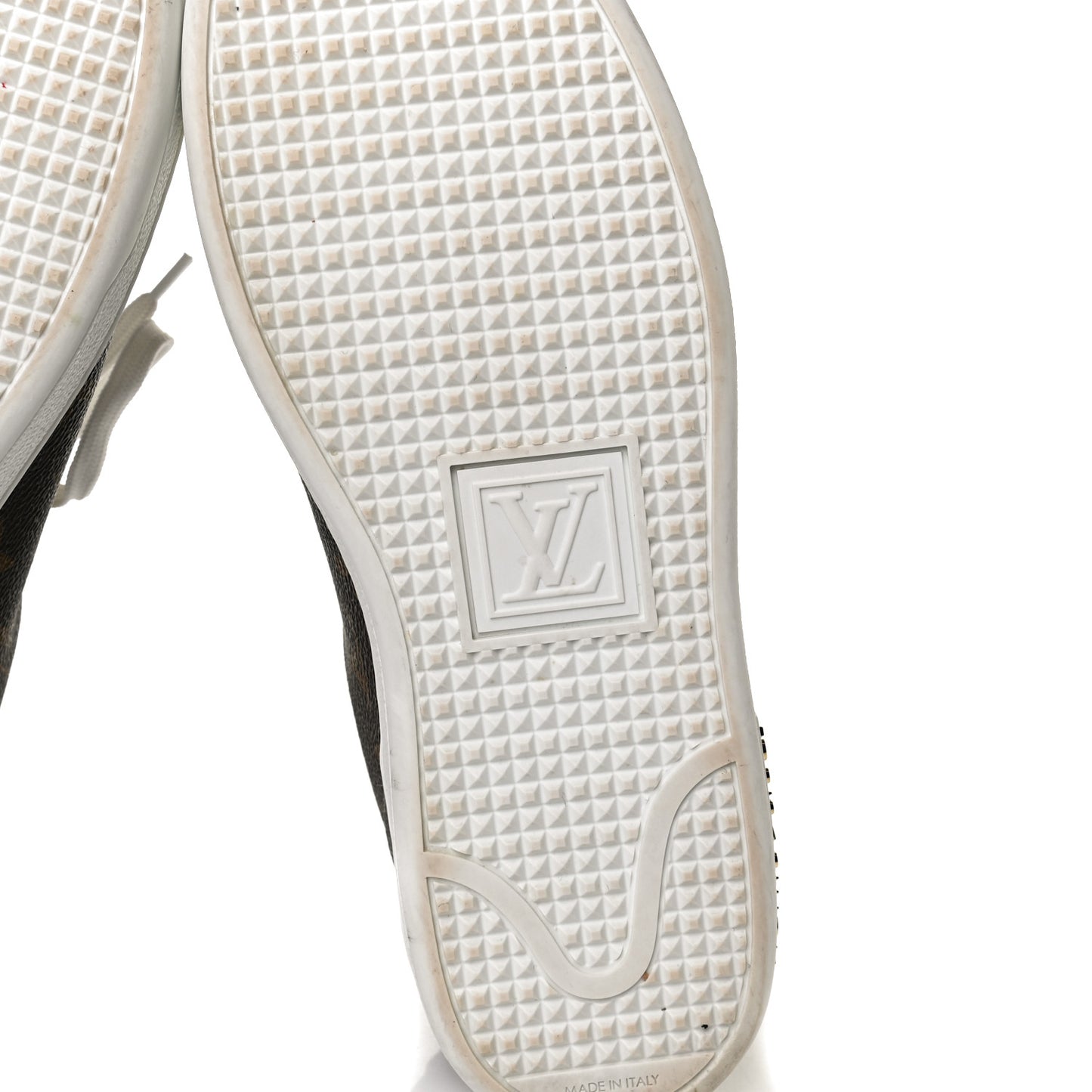Calfskin Monogram LV Black Heart Sneakers 36 Cacao