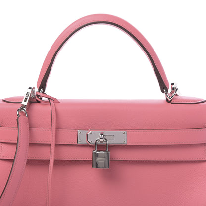 Hermes Evercolor Verso Kelly Retourne 32 Rose D'ete Terre Battue 8 of 11