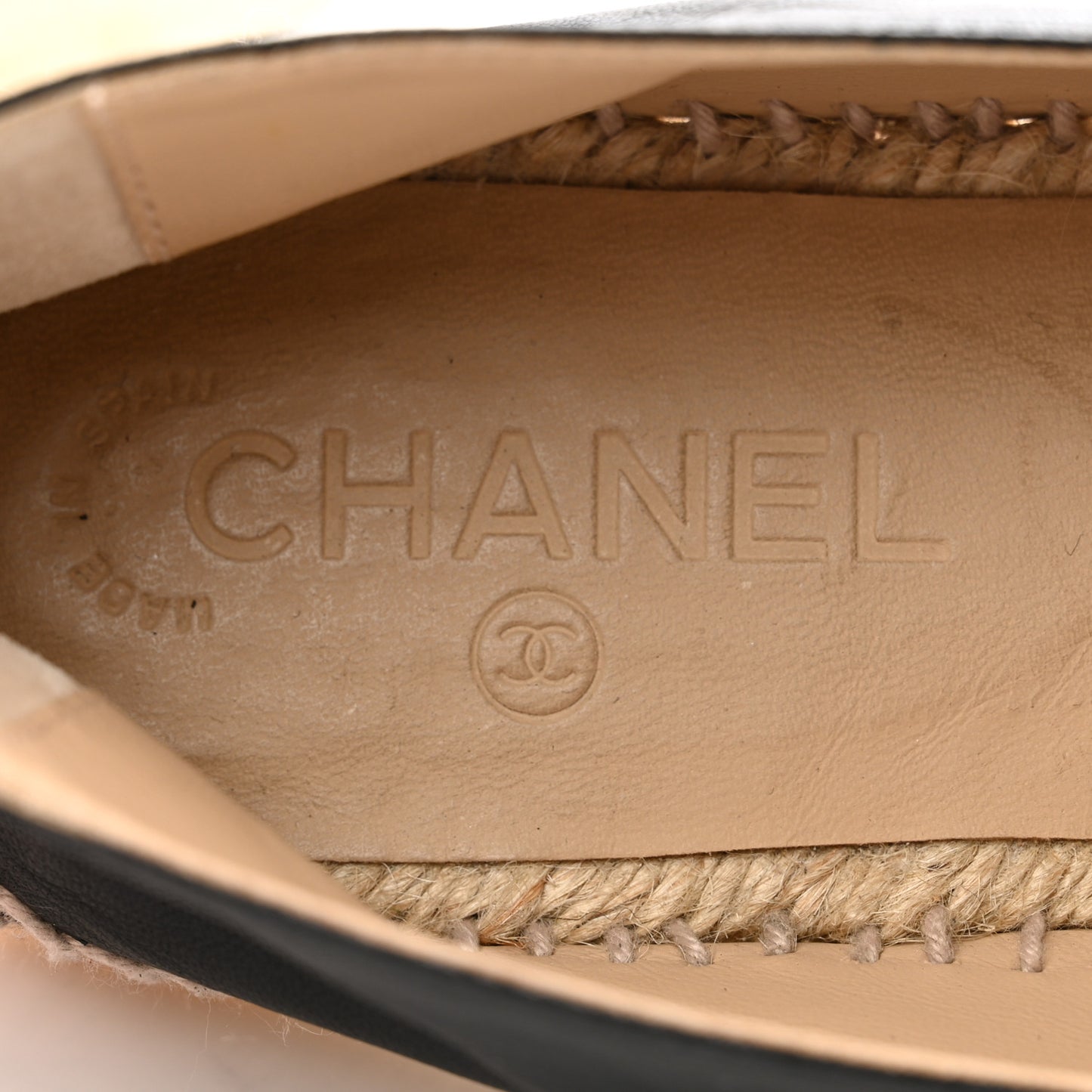 Lambskin CC Espadrilles 40 Black