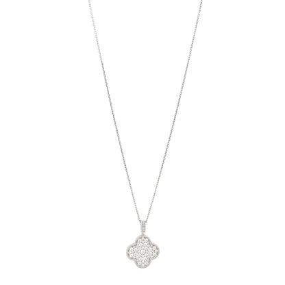 Van Cleef & Arpels 18K White Gold Diamond Magic Alhambra Long Necklace 2 of 10