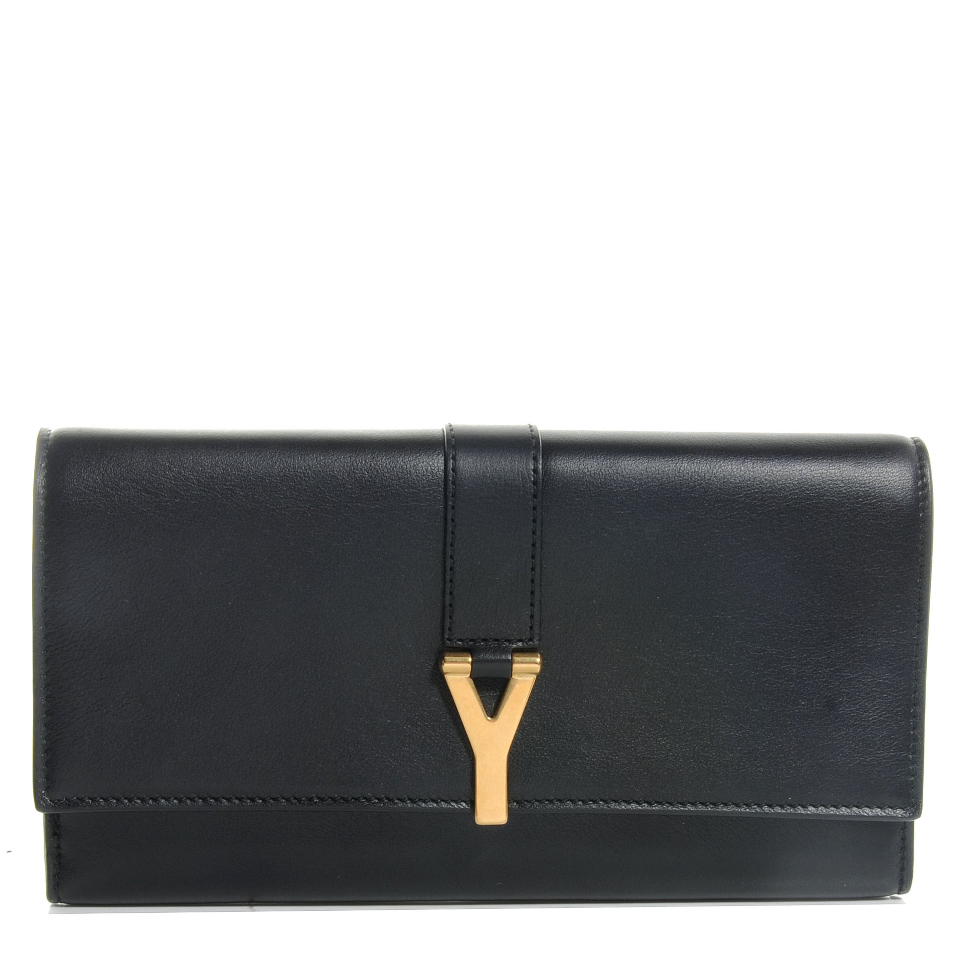 Saint Laurent Leather Classic Y Wallet Black 1 of 8
