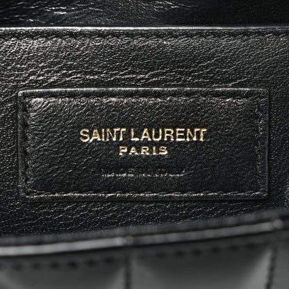 Saint Laurent Patent Calfskin Matelasse Monogram Medium Vicky Chain Bag Black 6 of 10