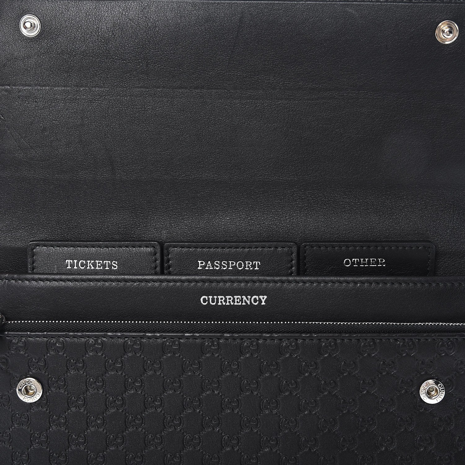 Gucci Microguccissima Travel Organizer Flap Wallet Black 6 of 8