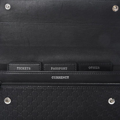 Gucci Microguccissima Travel Organizer Flap Wallet Black 6 of 8