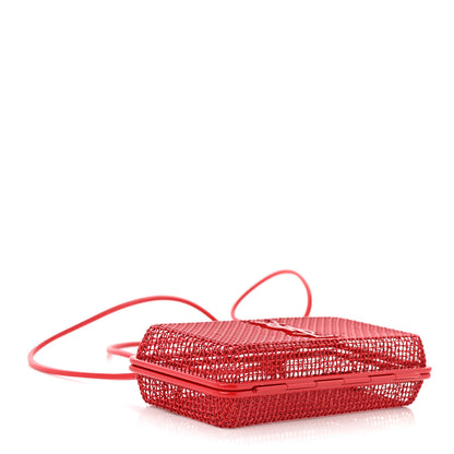 Saint Laurent Brass Lambskin Monogram Cassandre Cage Bag Rouge Flamme 4 of 10