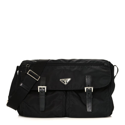 Prada Nylon Vela Messenger Bag Black 1 of 16