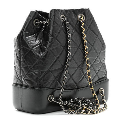Chanel Aged Calfskin Quilted Small Gabrielle Backpack Black 3 of 11