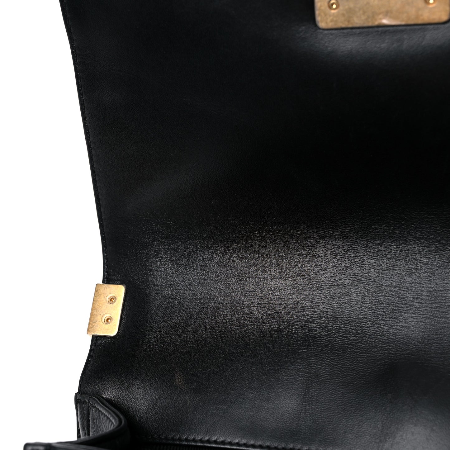 Lambskin Quilted Medium Boy Flap Black