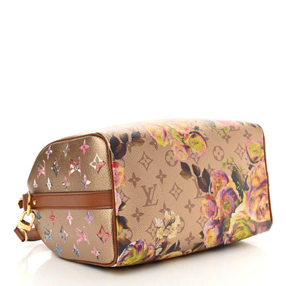 Louis Vuitton Metallic Monogram LV Garden Speedy Bandouliere 25 Gold 4 of 10