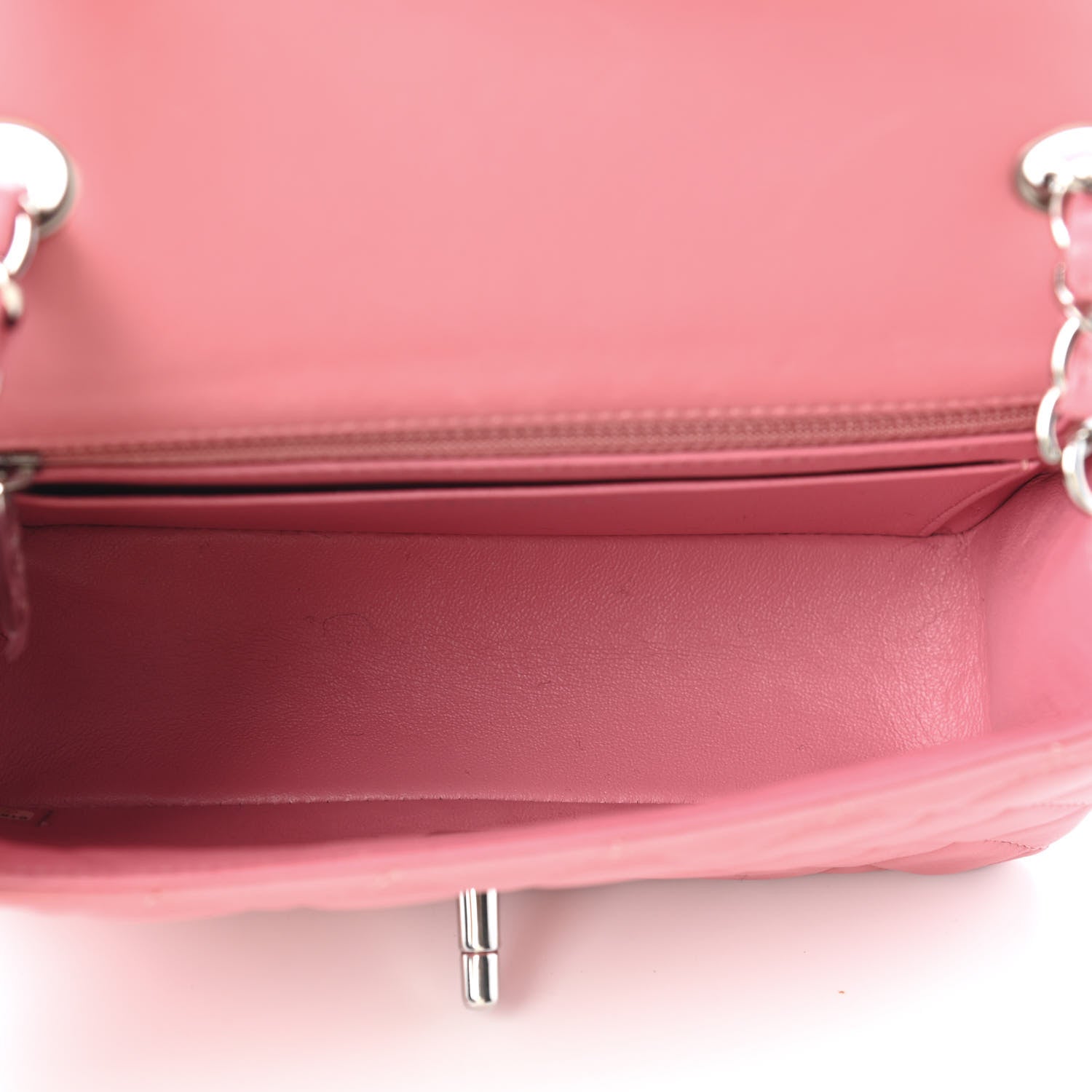 Chanel Lambskin Quilted Mini Rectangular Flap Pink 5 of 9