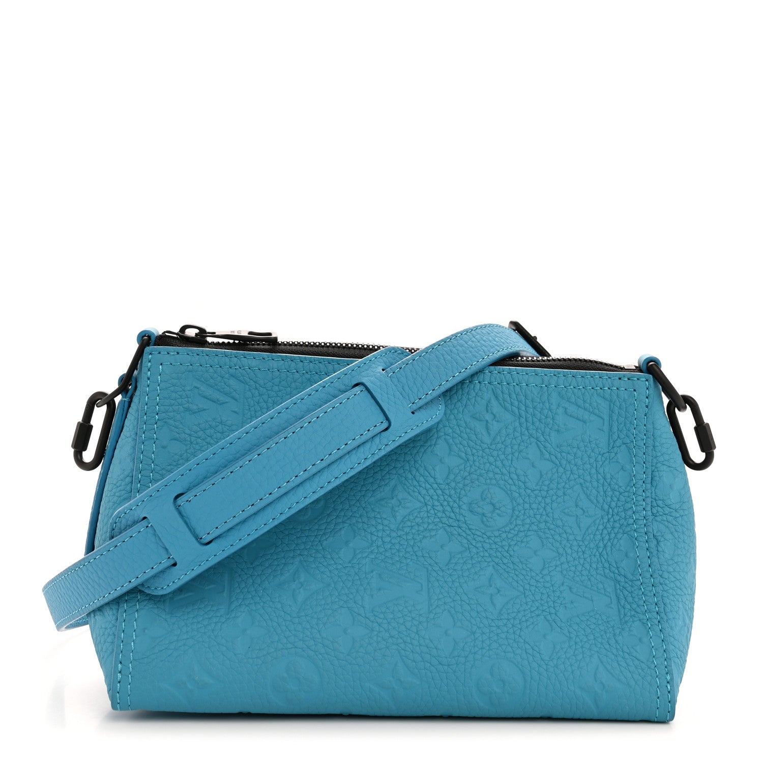 Louis Vuitton Taurillon Monogram Triangle Messenger Turquoise 1 of 12