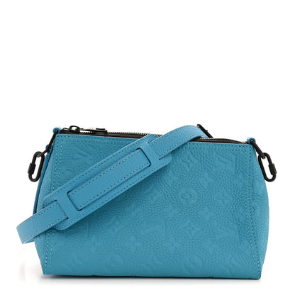 Louis Vuitton Taurillon Monogram Triangle Messenger Turquoise 1 of 12