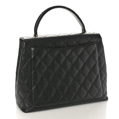 Chanel Caviar Quilted Jumbo Kelly Flap Black 3 of 11