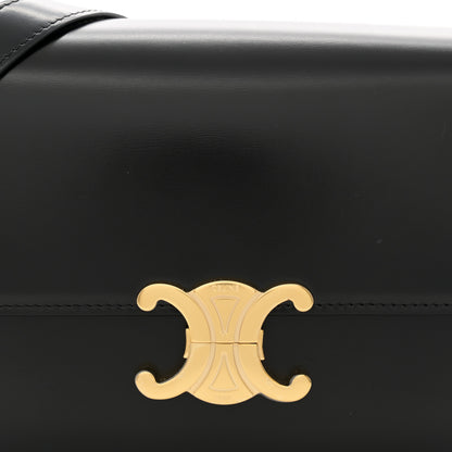 Celine Shiny Calfskin Medium Triomphe Black 8 of 11