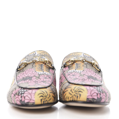 Gucci GG Supreme Monogram Bengal Womens Princetown Slippers 36 Beige Crop Pink 2 of 9