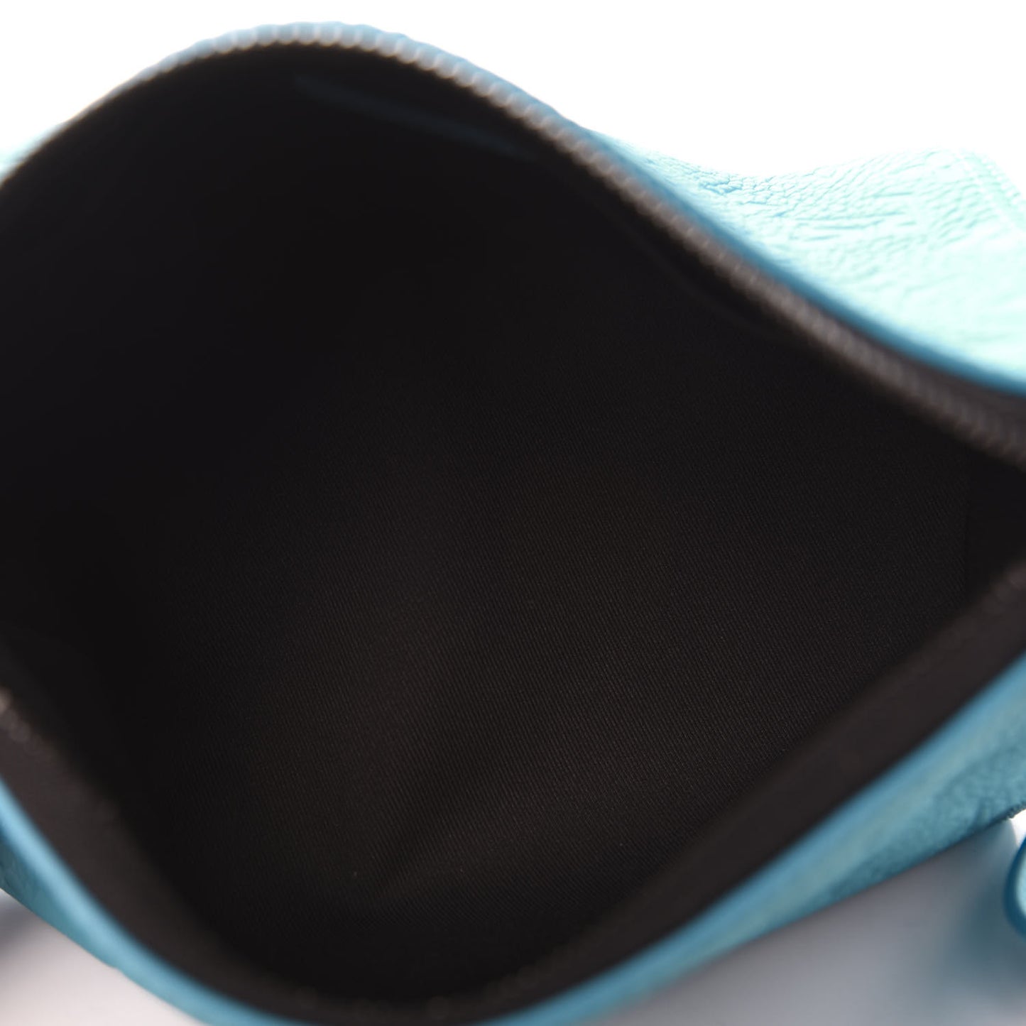 Taurillon Monogram Triangle Messenger Turquoise