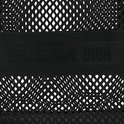 Christian Dior Mesh Embroidered Book Tote Black 8 of 11