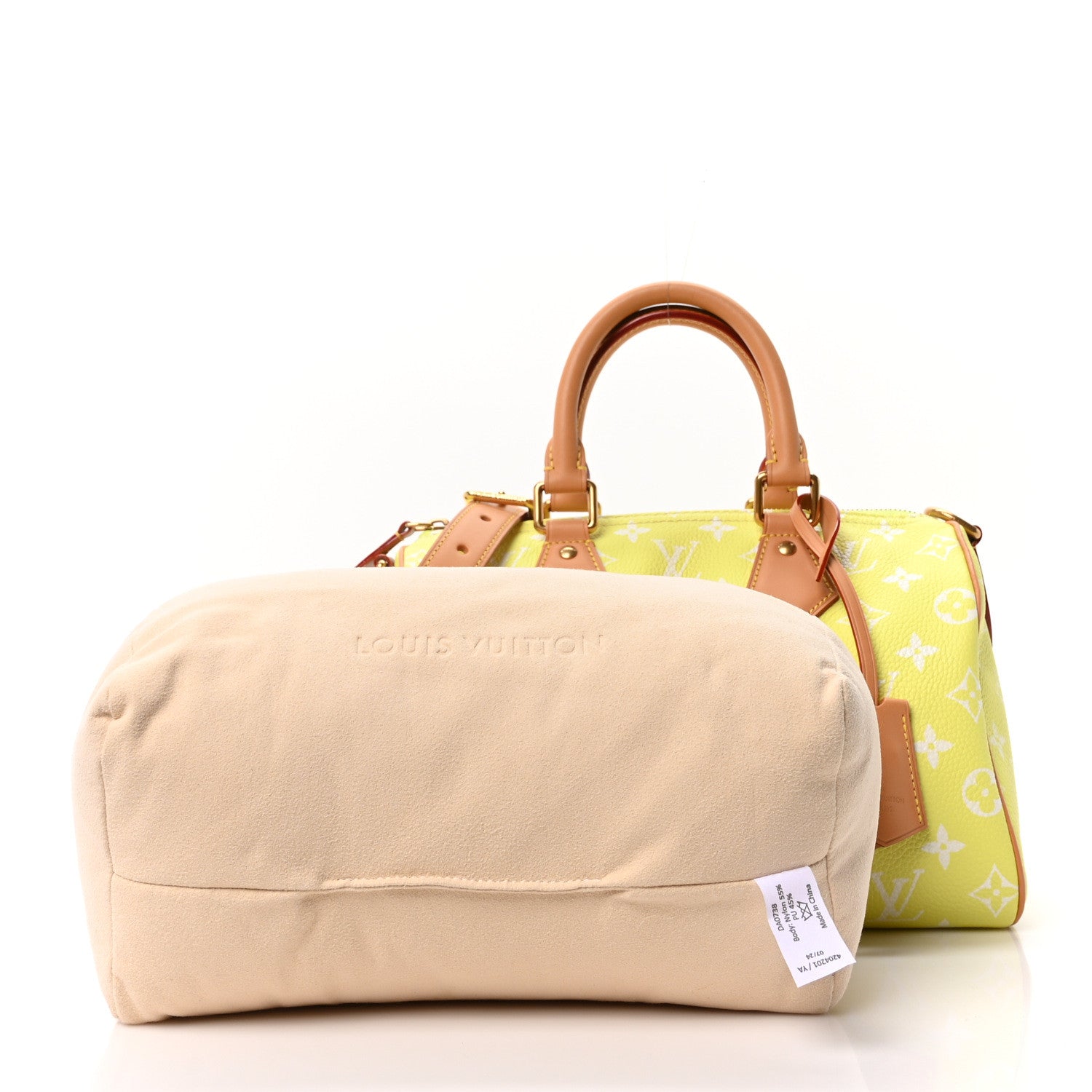 Louis Vuitton Calfskin Monogram Speedy P9 Bandouliere 25 Lemonade Yellow 7 of 21