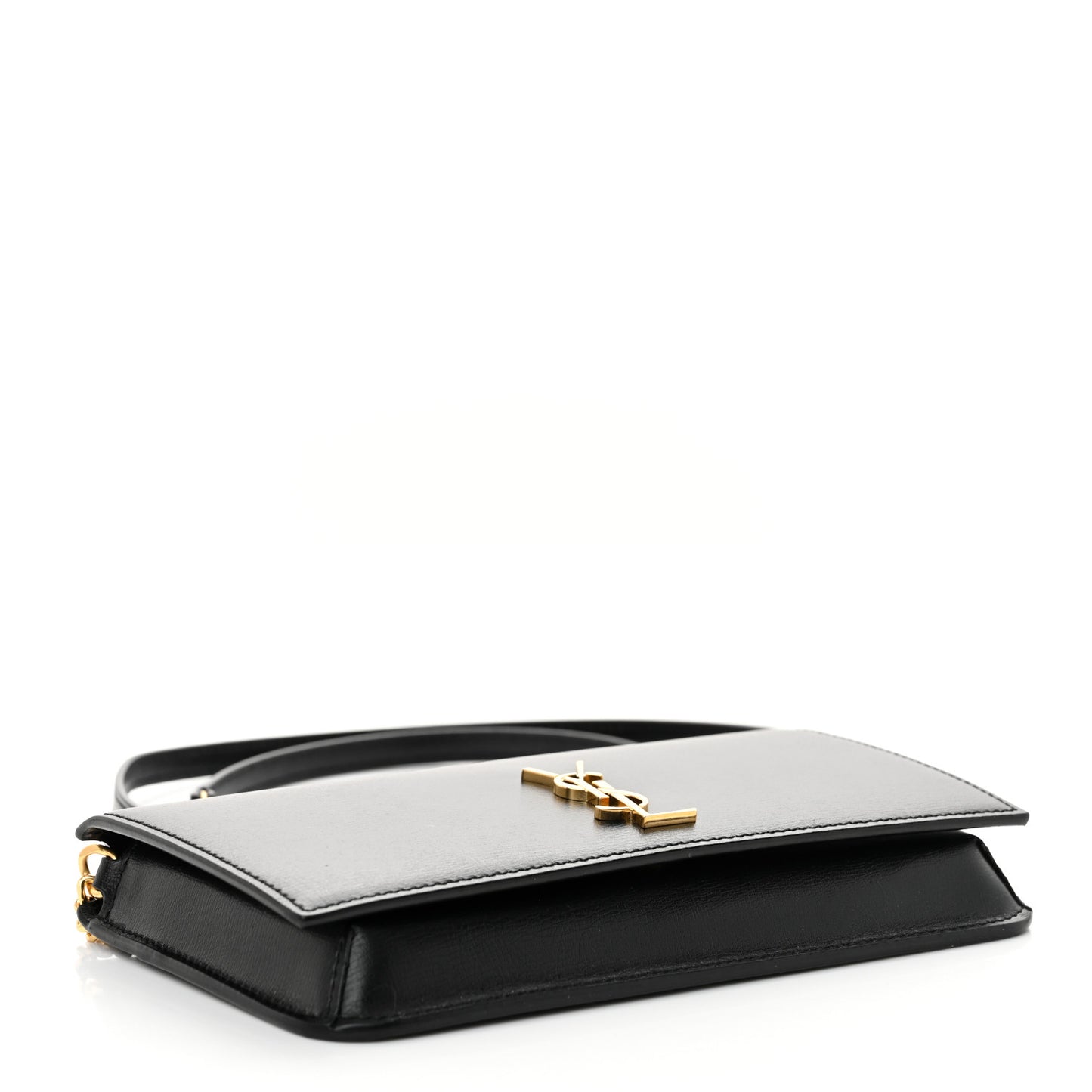 Smooth Calfskin Monogram Phone Holder Crossbody Black