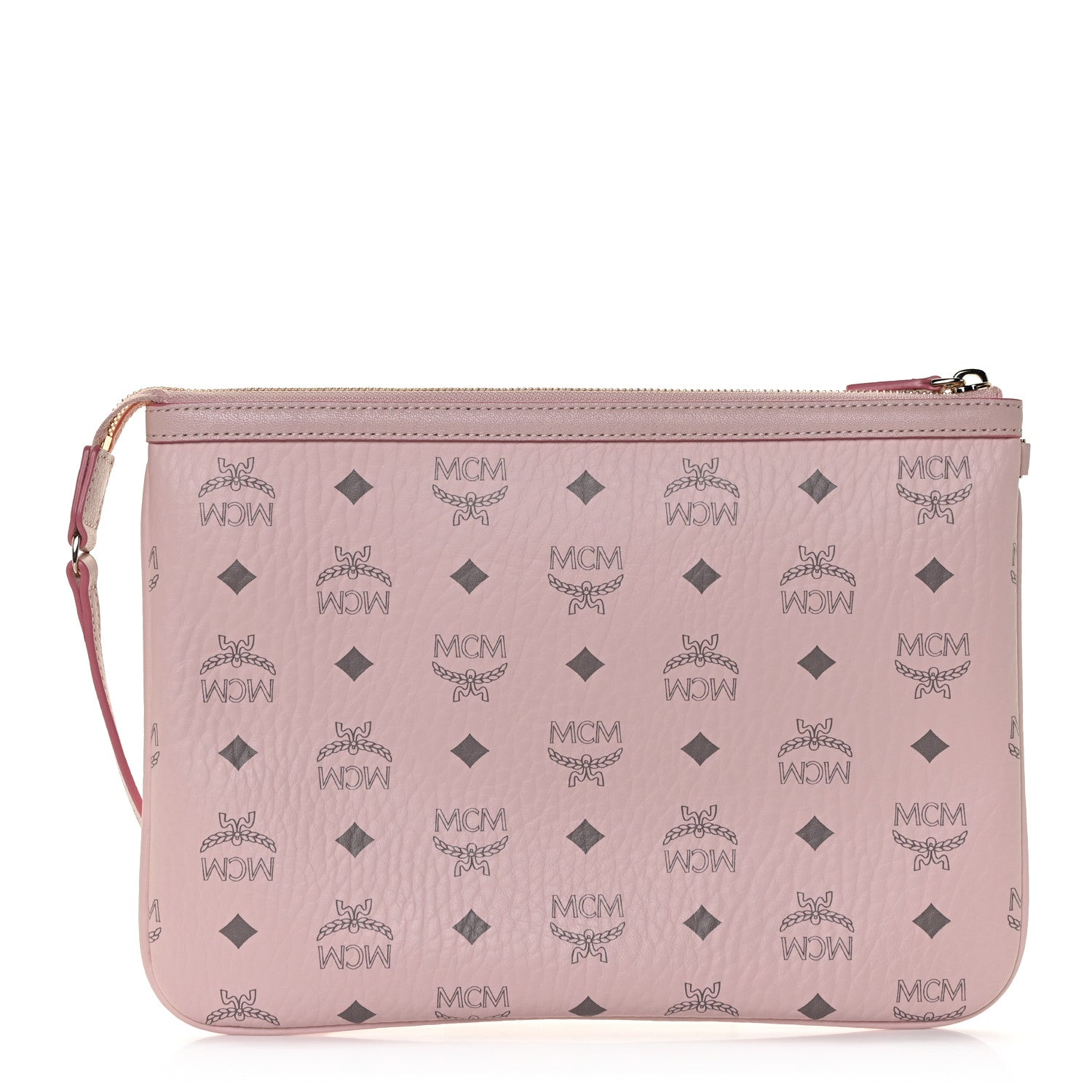 MCM Visetos Medium Stark Wristlet Pouch Soft Pink 1 of 9