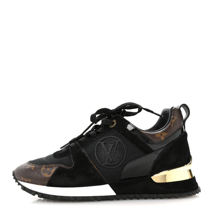 Louis Vuitton Suede Monogram Run Away Sneakers 36.5 Black 1 of 9