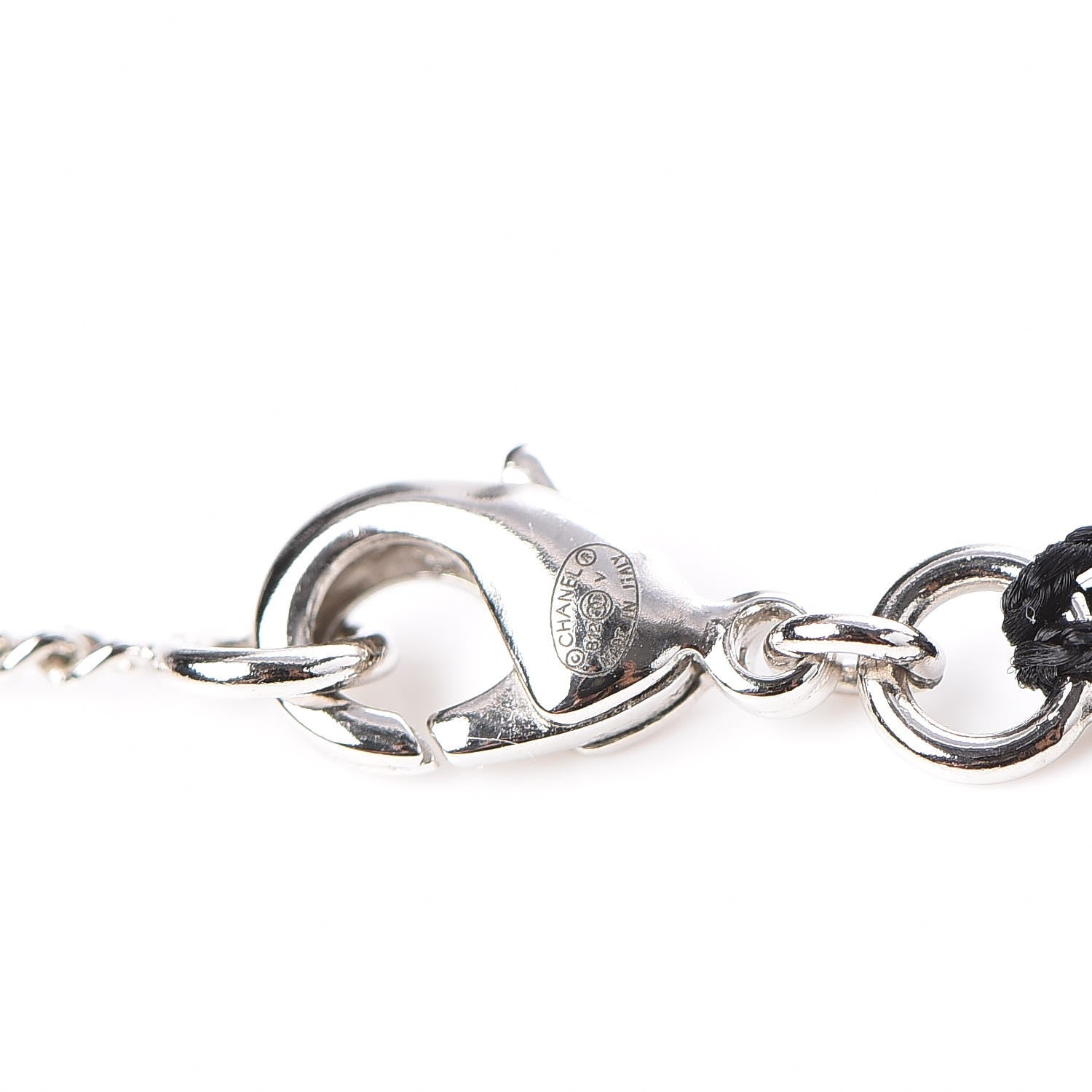 Chanel Crystal Timeless CC Necklace Silver 5 of 7