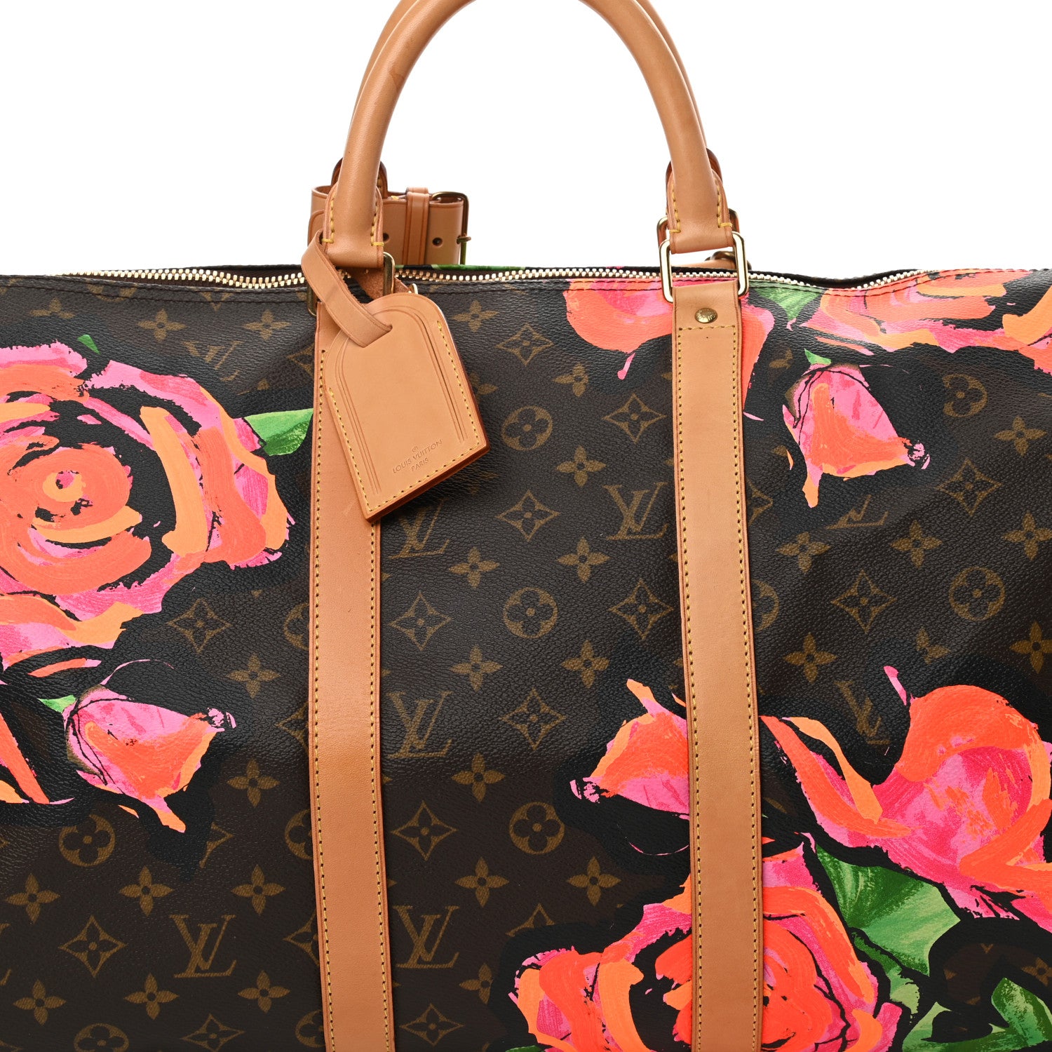 Louis Vuitton Monogram Roses Keepall 50 8 of 15
