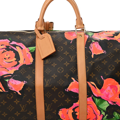 Louis Vuitton Monogram Roses Keepall 50 8 of 15