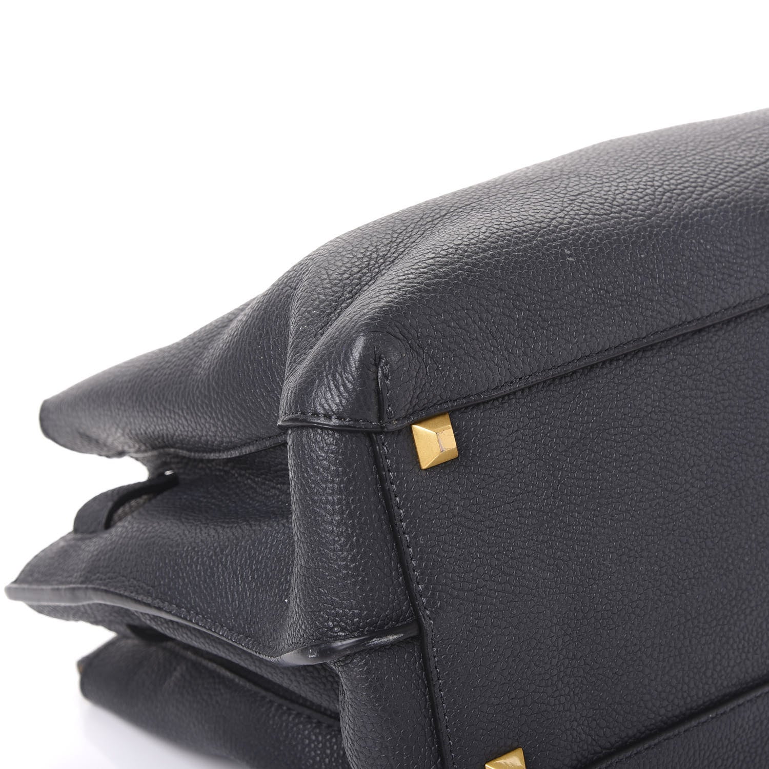 MCM Grained Calfskin Medium Milla Tote Phantom Grey 7 of 10