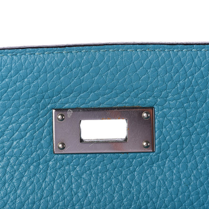 Hermes Taurillon Clemence Kelly Retourne 35 Bleu Izmir 15 of 33