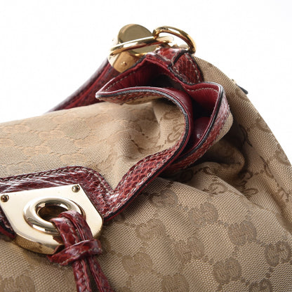 Gucci Monogram Python Large Unicef Indy Top Handle Hobo Red 7 of 11