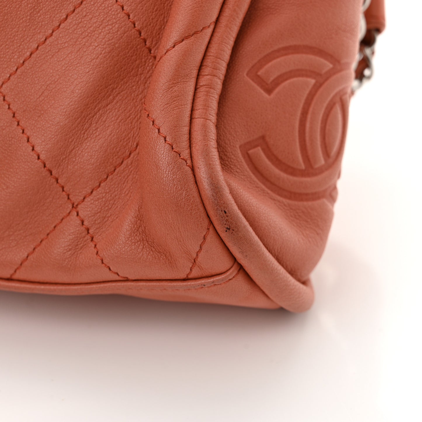 Lambskin Stitched Small Ultimate Soft Tote Pink
